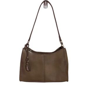 Vintage Liz Claiborne Brown Faux Leather Shoulder Bag